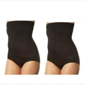 LOT OF 2 Spanx Shapewear High Waist Briefs Size C Black Medium